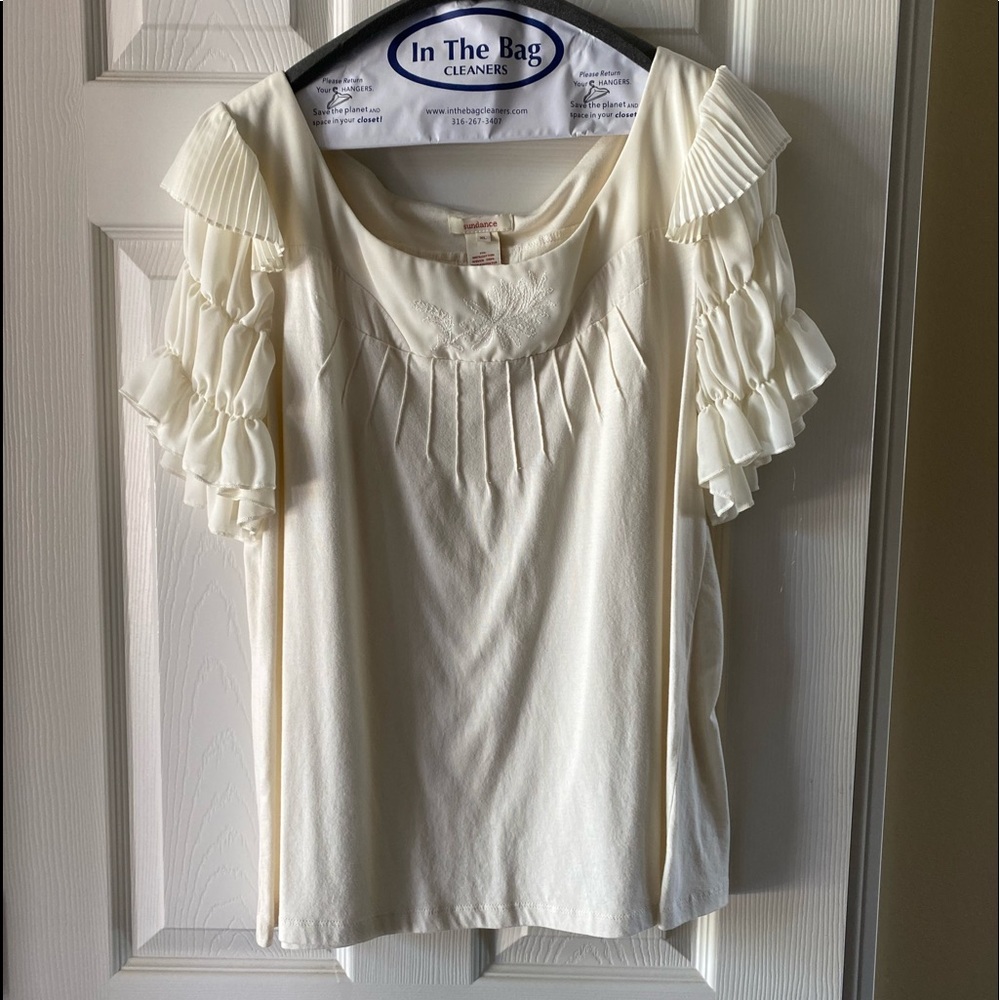 Sundance cream top sz XL EUC